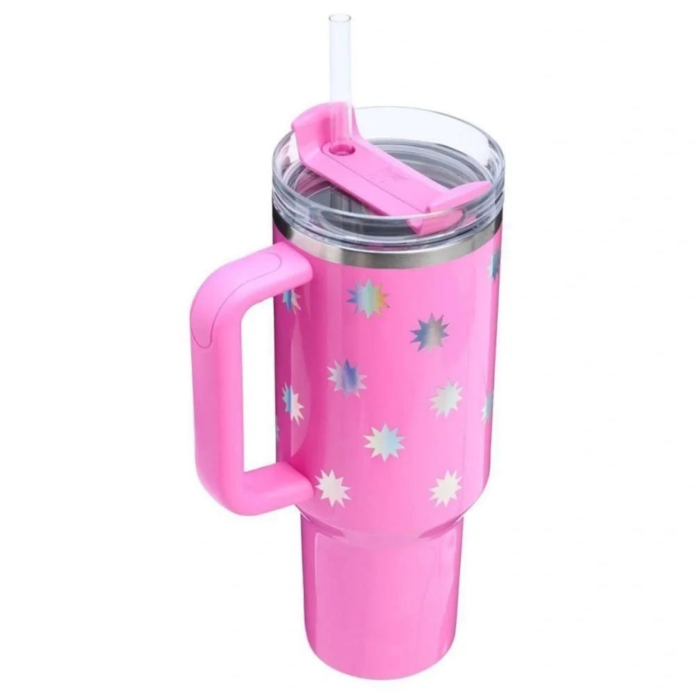 Stanley x Target Popsicle Pink Starburst Holographic Quencher 40 oz Tumbler - Picture 14 of 15
